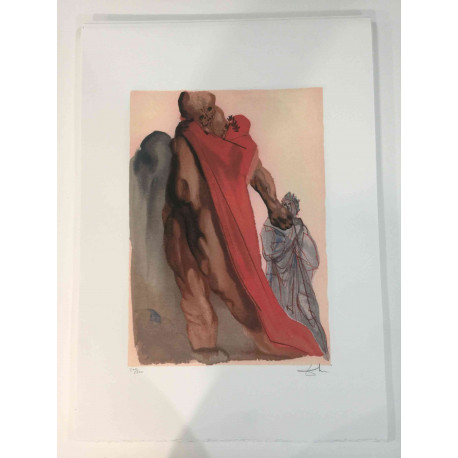 Salvador Dalí Litografía off set 50x70 cm certificado