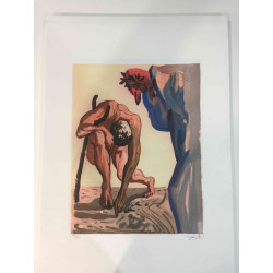 Salvador Dali Off set lithograph cm 50x70 certified