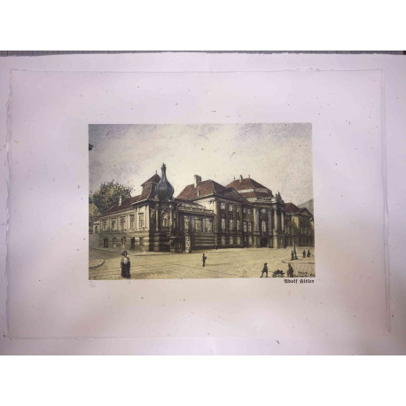 Adolf Hitler litografia off set cm 50x70 timbro del Reich