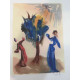 Salvador Dali Litografia off set Divina Commedia cm 50x70  certificata