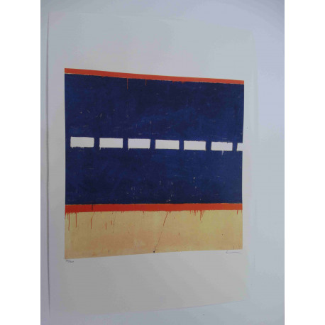 Mario Schifano 50x70 cm-ko litografia-sorta ziurtatua