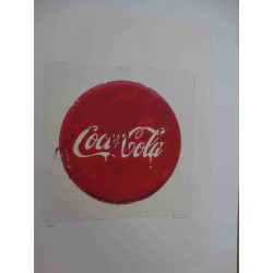 Mario Schifano 50x70 cm-ko litografia-sorta ziurtatua