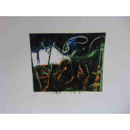 Litografická súprava Mario Schifano certifikovaná 50x70 cm