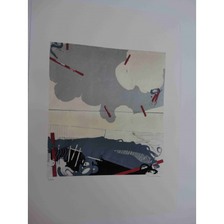 Mario Schifano Litografia off set cm 50x70  certificata