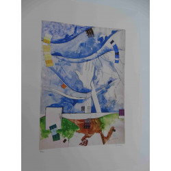 Set de litografía Mario Schifano 50x70 cm certificado