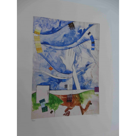 Set de litografía Mario Schifano 50x70 cm certificado