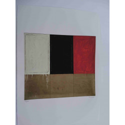 Litografia Mario Schifano off set 50x70 cm certificada