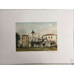 Litografická ofseta Maurice Utrillo certifikovaná 50x70 cm