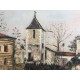 Litografická ofseta Maurice Utrillo certifikovaná 50x70 cm