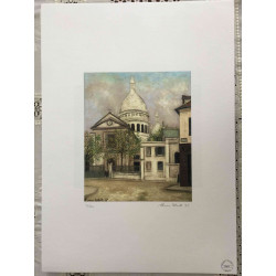 Maurice Utrillo 50x70 cm-ko offset litografia ziurtagiria