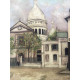 Maurice Utrillo 50x70 cm-ko offset litografia ziurtagiria