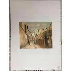 Maurice Utrillo 50x70 cm-ko offset litografia ziurtagiria