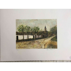 Maurice Utrillo Litografia off set 50x70 cm certificada