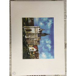 Zestaw litograficzny Maurice Utrillo offsetowy 50x70 cm z certyfikatem