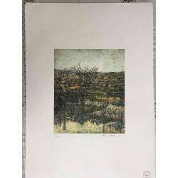 Maurice Utrillo Off set lithograph cm 50x70 certified