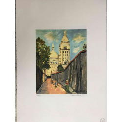 Maurice Utrillo Lithographie Offset 50x70 cm zertifiziert