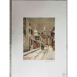 Maurice Utrillo Litografía off set 50x70 cm certificado