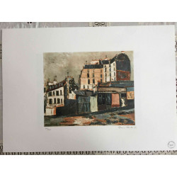 Zestaw litograficzny Maurice Utrillo offsetowy 50x70 cm z certyfikatem