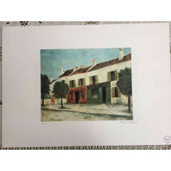 Maurice Utrillo Off set lithograph cm 50x70 certified