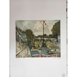 Zestaw litograficzny Maurice Utrillo offsetowy 50x70 cm z certyfikatem