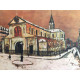Litografická ofseta Maurice Utrillo certifikovaná 50x70 cm