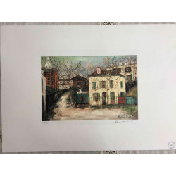 Maurice Utrillo Litografía off set 50x70 cm certificada