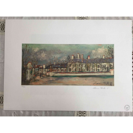 Maurice Utrillo 50x70 cm-ko offset litografia ziurtagiria