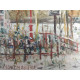 Litografická ofseta Maurice Utrillo certifikovaná 50x70 cm