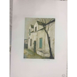 Maurice Utrillo Off set lithograph cm 50x70 certified