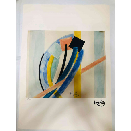 Frantisek Kupka 50x70 cm-ko litografia-sorta ziurtatua