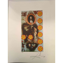 Seria Salvador Dali Tarot Zestaw litograficzny offsetowy 50x70 cm certyfikowany