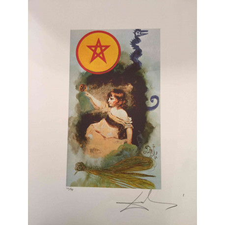 Litografia da série Salvador Dali Tarot off set 50x70 cm certificada