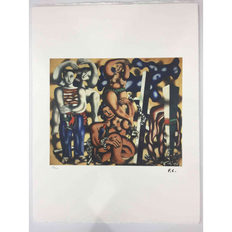 Fernand Léger Litografía off set 50x65 cm certificada