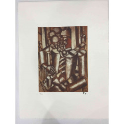 Fernand Léger Litografía off set 50x65 cm certificada