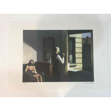 Edward Hopper Off set lithograph cm 57x38 certified
