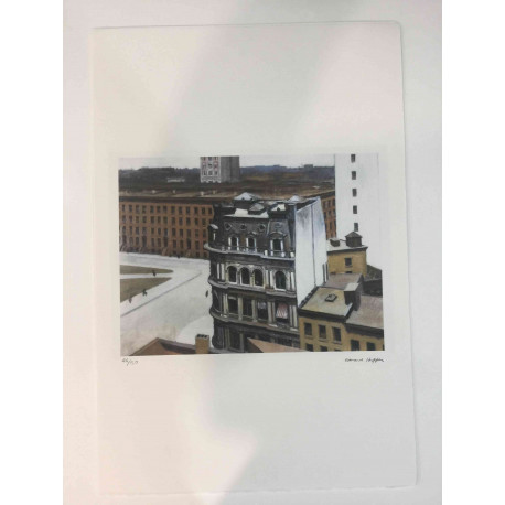 Edward Hopper Off set lithograph cm 57x38 certified