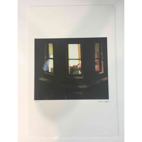 Edward Hopper Off set lithograph cm 57x38 certified