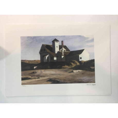 Edward Hopper Off set lithograph cm 57x38 certified