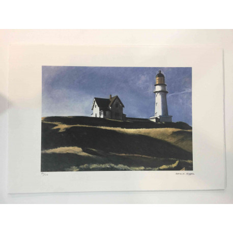 Edward Hopper Off set lithograph cm 57x38 certified