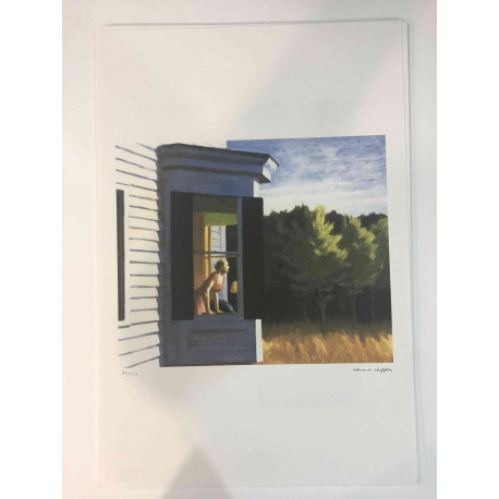 Edward Hopper Off set lithograph cm 57x38 certified