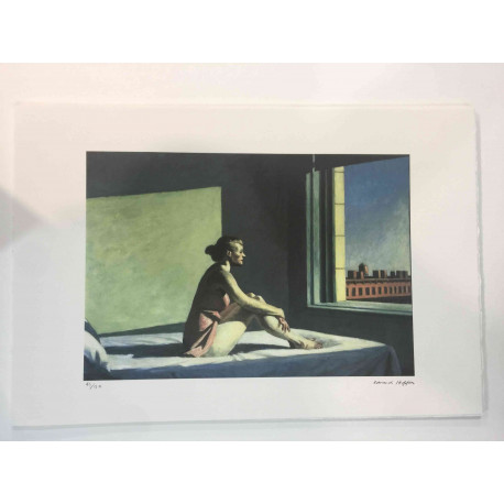 Edward Hopper Off set lithograph cm 57x38 certified