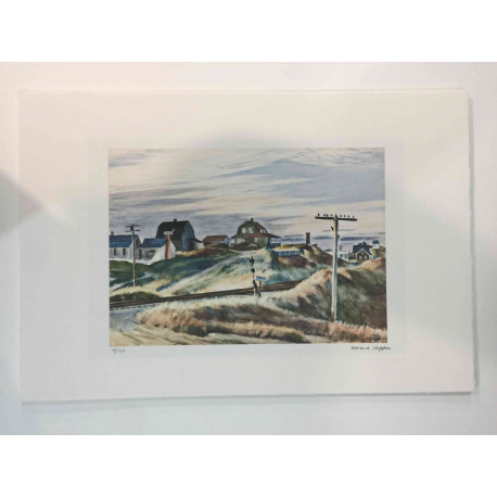 Edward Hopper Off set lithograph cm 57x38 certified