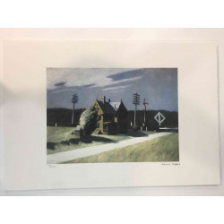 Edward Hopper Off set lithograph cm 57x38 certified