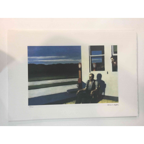 Edward Hopper Off set lithograph cm 57x38 certified