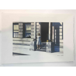 Edward Hopper Off set lithograph cm 57x38 certified