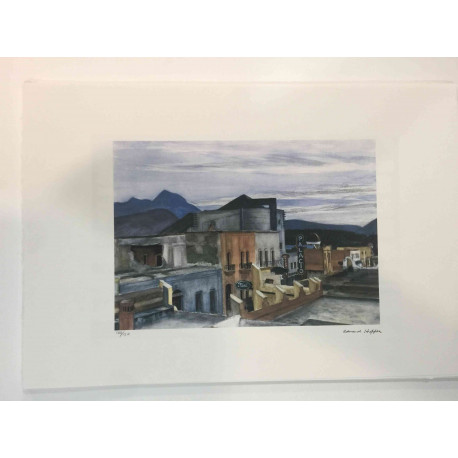 Edward Hopper Off set lithograph cm 57x38 certified