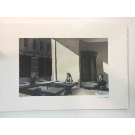 Edward Hopper Off set lithograph cm 57x38 certified