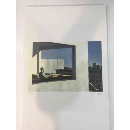 Edward Hopper Off set lithograph cm 57x38 certified