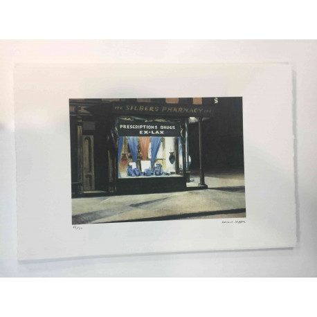 Edward Hopper Off set lithograph cm 57x38 certified