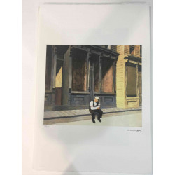 Edward Hopper Off set lithograph cm 57x38 certified
